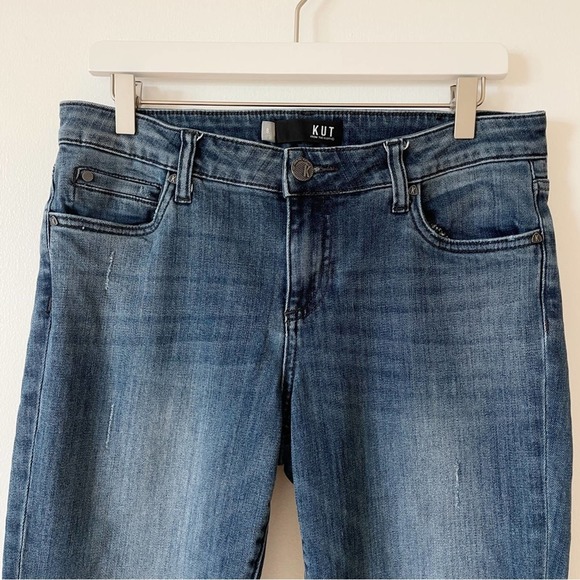 Kut from the Kloth Catherine Boyfriend Distressed Denim Jeans Low-slung 8 - Picture 5 of 8